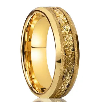 Gold Leaf Tungsten Steel Ring – Strength Meets Natural Elegance 🍃✨ eprolo