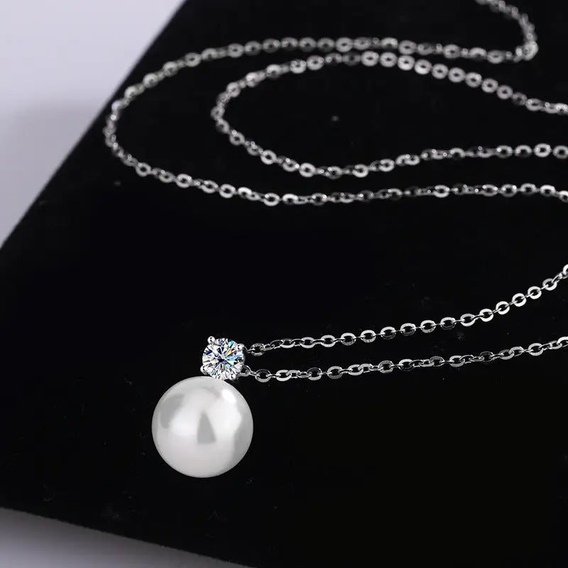 S925 Sterling Silver Pearl Necklace – Classic Light Luxury Elegance ✨💎 eprolo
